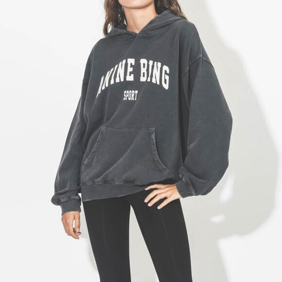 Anine Bing Harvey Sweatshirt - Washed Black - Picture 4 of 12